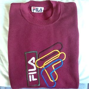 Vintage FILA Maroon Sweater ⚽️FINAL